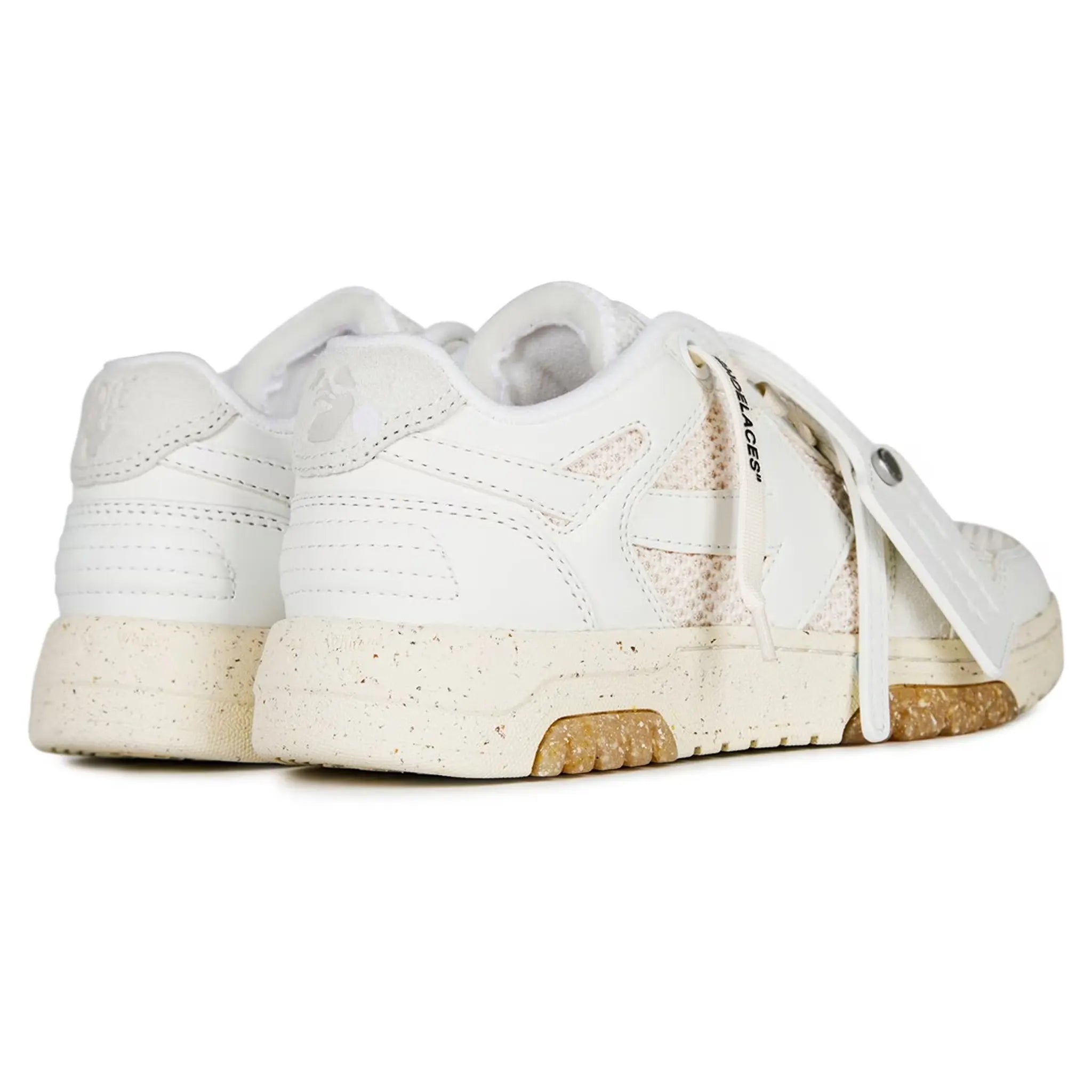 Back view of Off White Slim Out Of Office White Trainers (W)